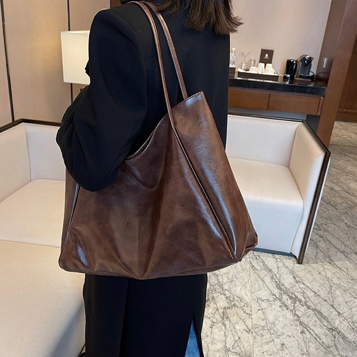 Large brown outlet tote bag