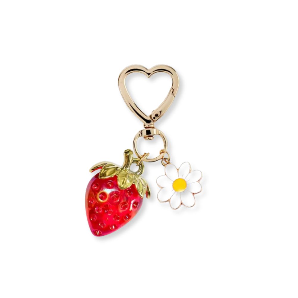 Strawberry & daisy charm